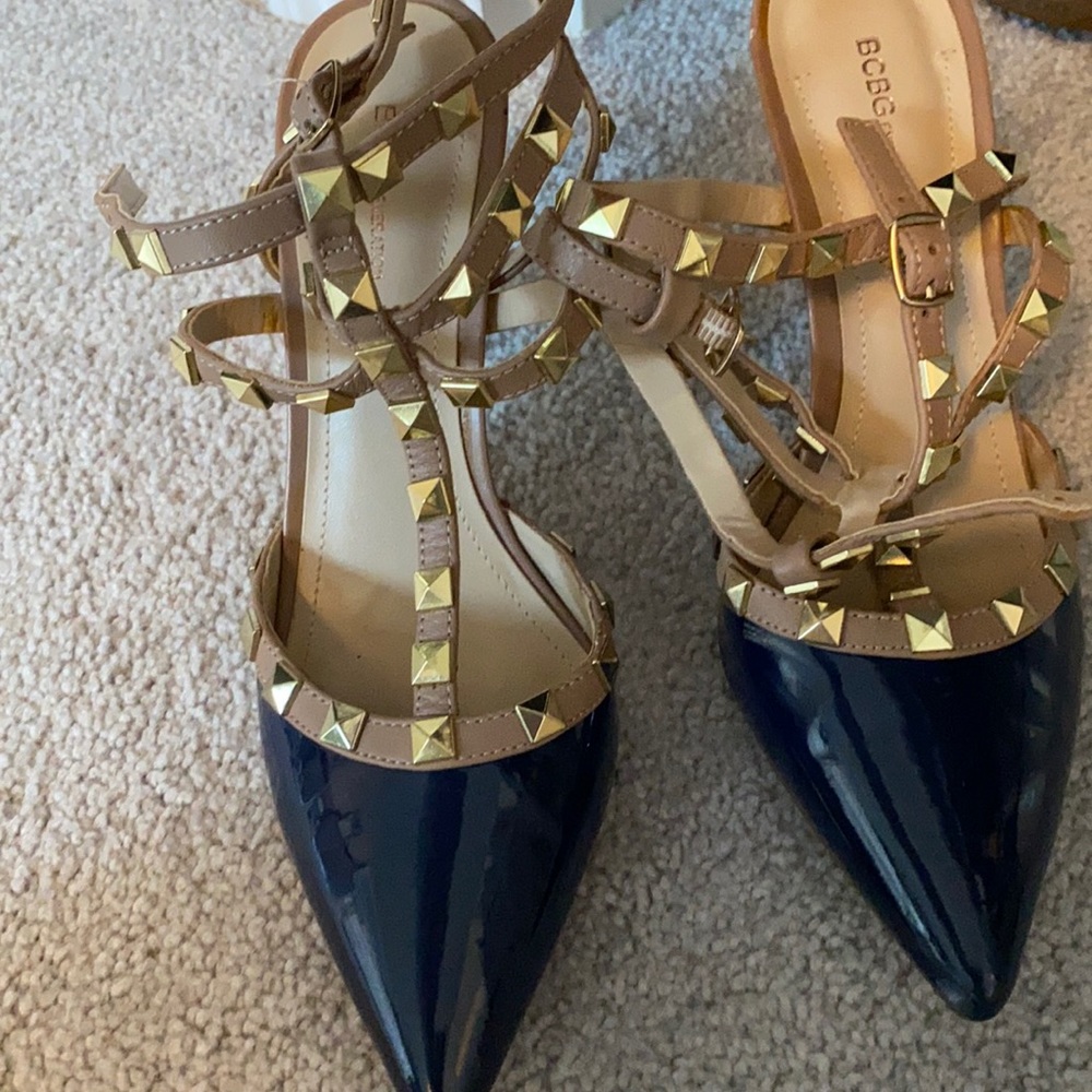 BCBG rock stud heels
